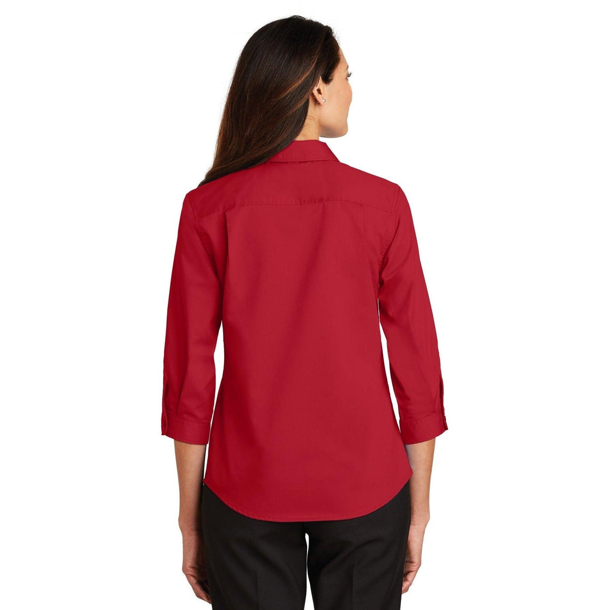 no-logo Port Authority Ladies 3/4 Sleeve SuperPro Twill Shirt-Discontinued-Port Authority-Thread Logic