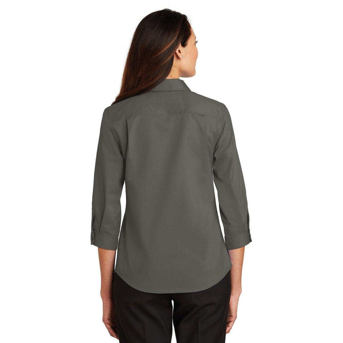 no-logo Port Authority Ladies 3/4 Sleeve SuperPro Twill Shirt-Discontinued-Port Authority-Thread Logic