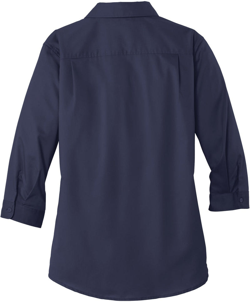 no-logo Port Authority Ladies 3/4 Sleeve SuperPro Twill Shirt-Discontinued-Port Authority-Thread Logic