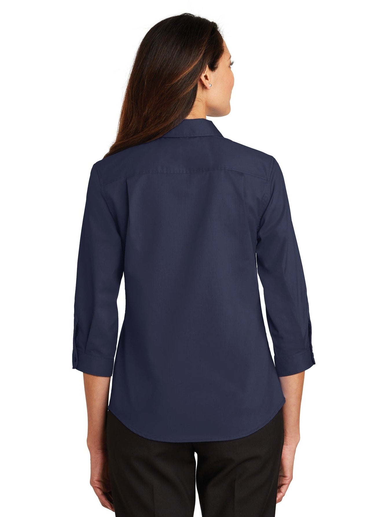no-logo Port Authority Ladies 3/4 Sleeve SuperPro Twill Shirt-Discontinued-Port Authority-Thread Logic