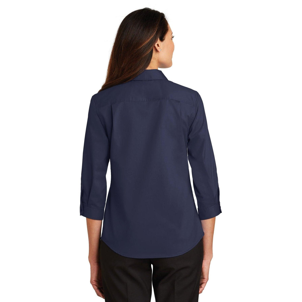 no-logo Port Authority Ladies 3/4 Sleeve SuperPro Twill Shirt-Discontinued-Port Authority-Thread Logic