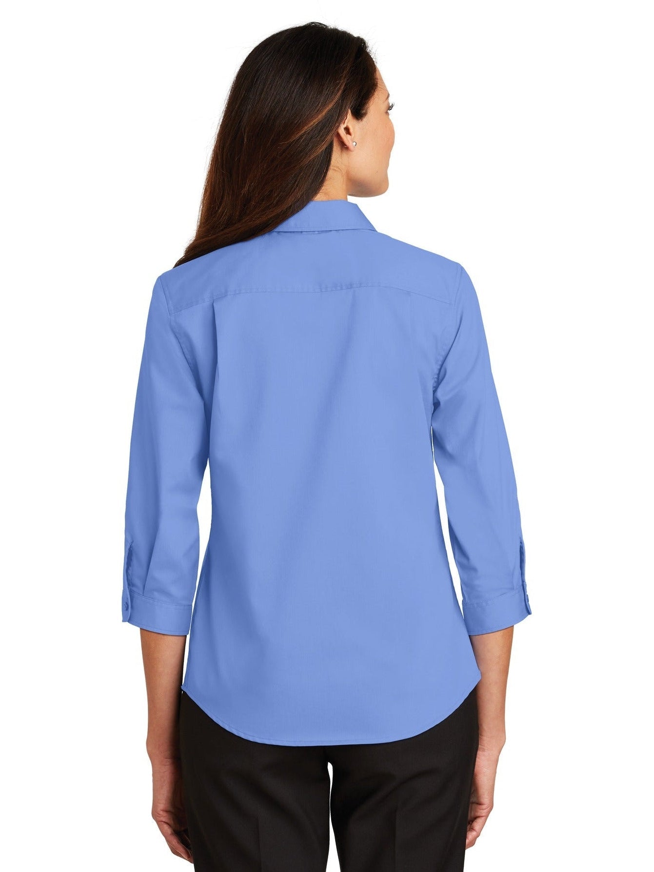 no-logo Port Authority Ladies 3/4 Sleeve SuperPro Twill Shirt-Discontinued-Port Authority-Thread Logic
