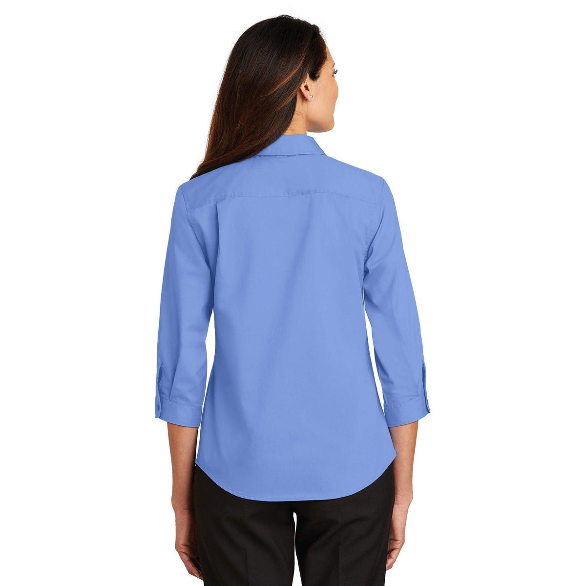 no-logo Port Authority Ladies 3/4 Sleeve SuperPro Twill Shirt-Discontinued-Port Authority-Thread Logic