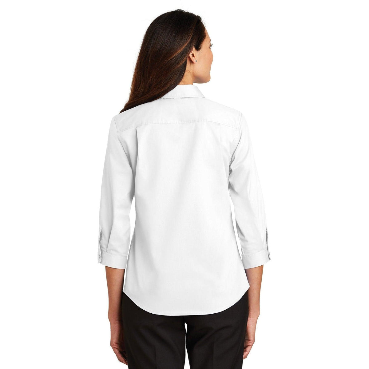 no-logo Port Authority Ladies 3/4 Sleeve SuperPro Twill Shirt-Discontinued-Port Authority-Thread Logic