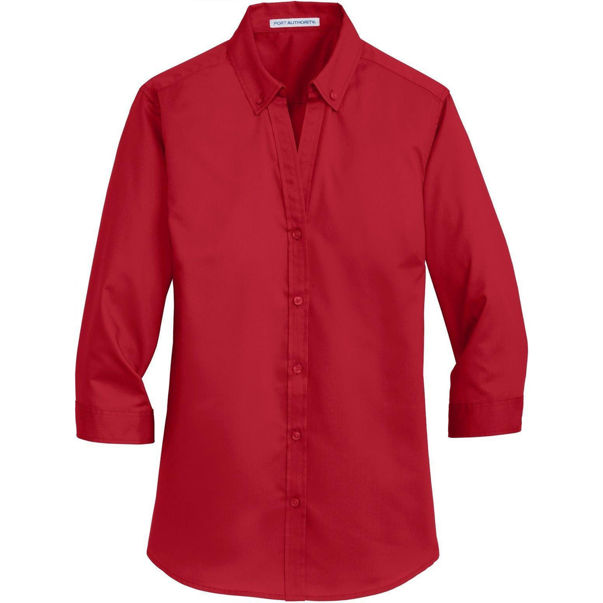 no-logo Port Authority Ladies 3/4 Sleeve SuperPro Twill Shirt
