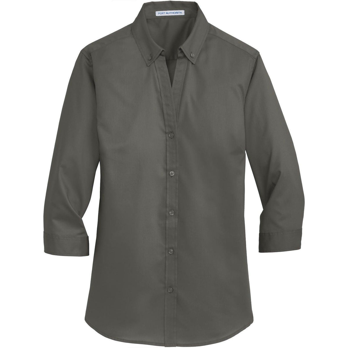 no-logo Port Authority Ladies 3/4 Sleeve SuperPro Twill Shirt