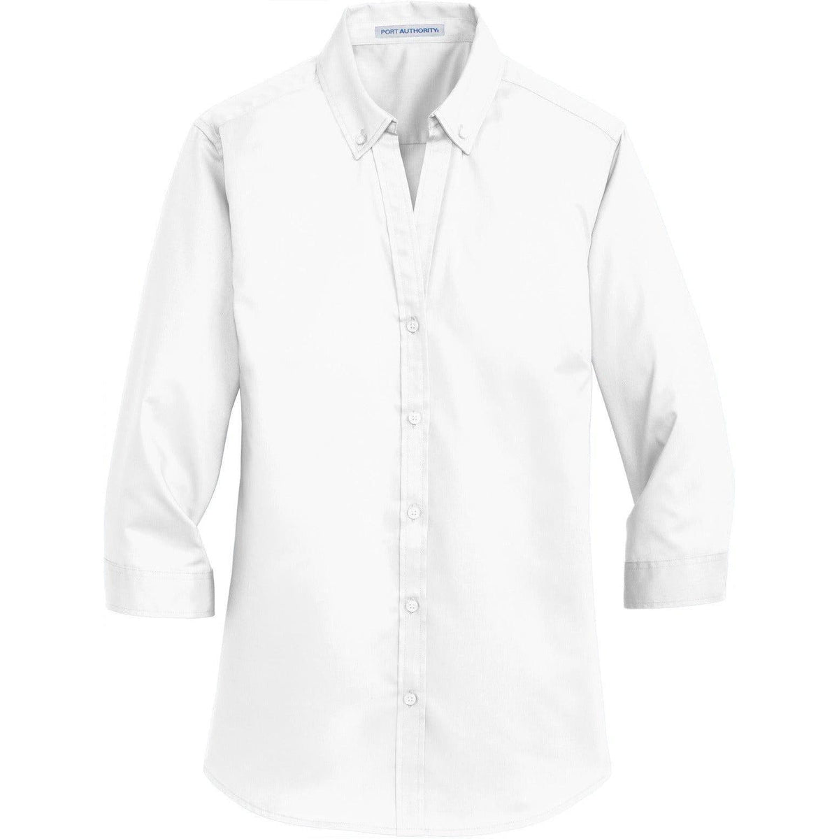 no-logo Port Authority Ladies 3/4 Sleeve SuperPro Twill Shirt