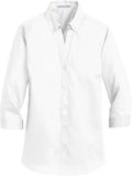 Port Authority Ladies 3/4 Sleeve SuperPro Twill Shirt