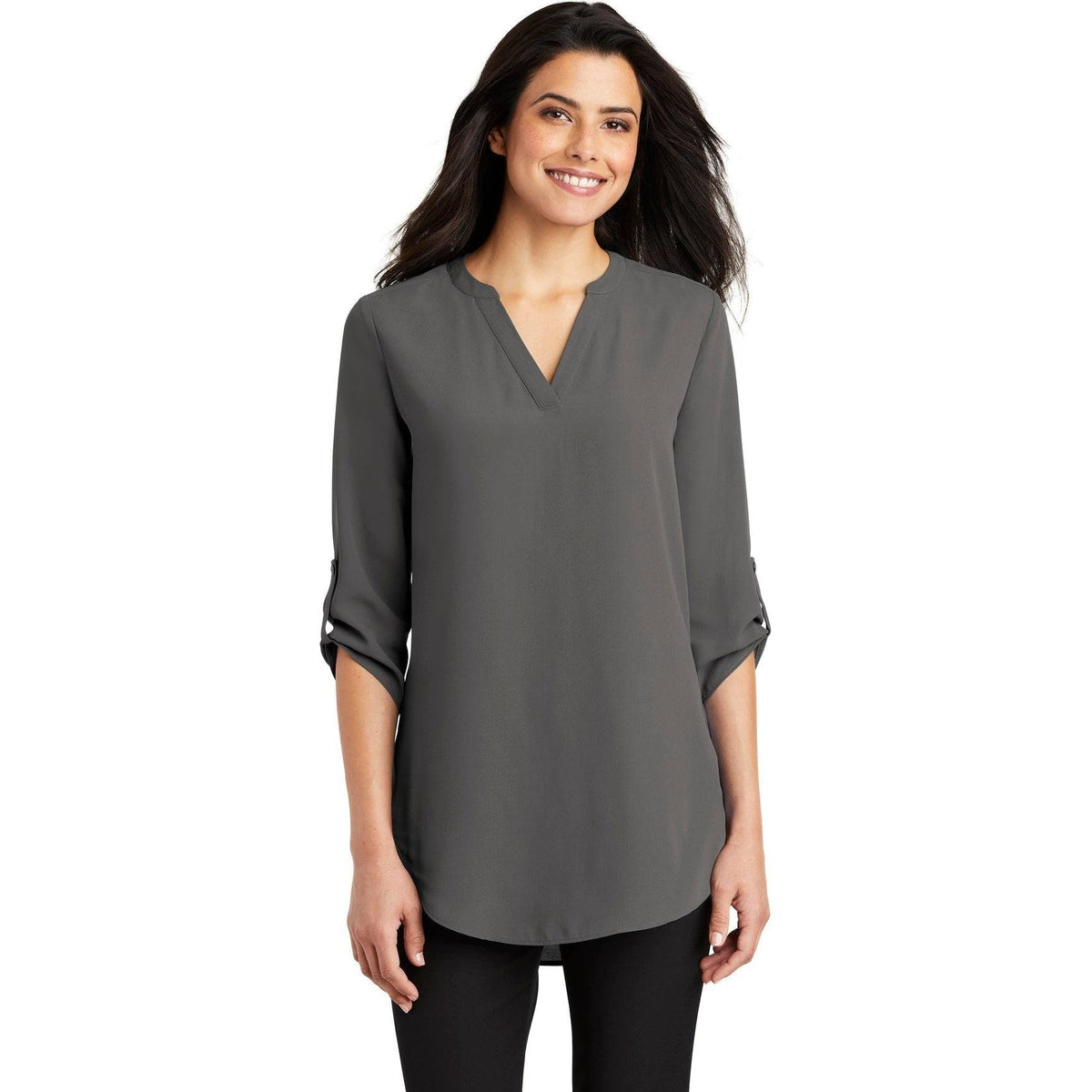 no-logo Port Authority Ladies 3/4-Sleeve Tunic Blouse-Regular-Port Authority-Thread Logic