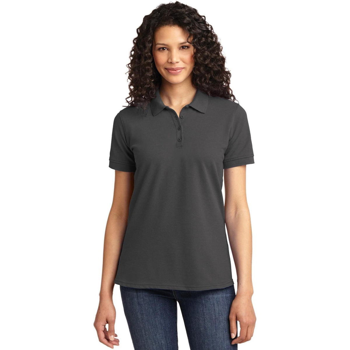 no-logo Port & Co Women's Core Blend Pique Polo-Regular-Port Authority-Thread Logic