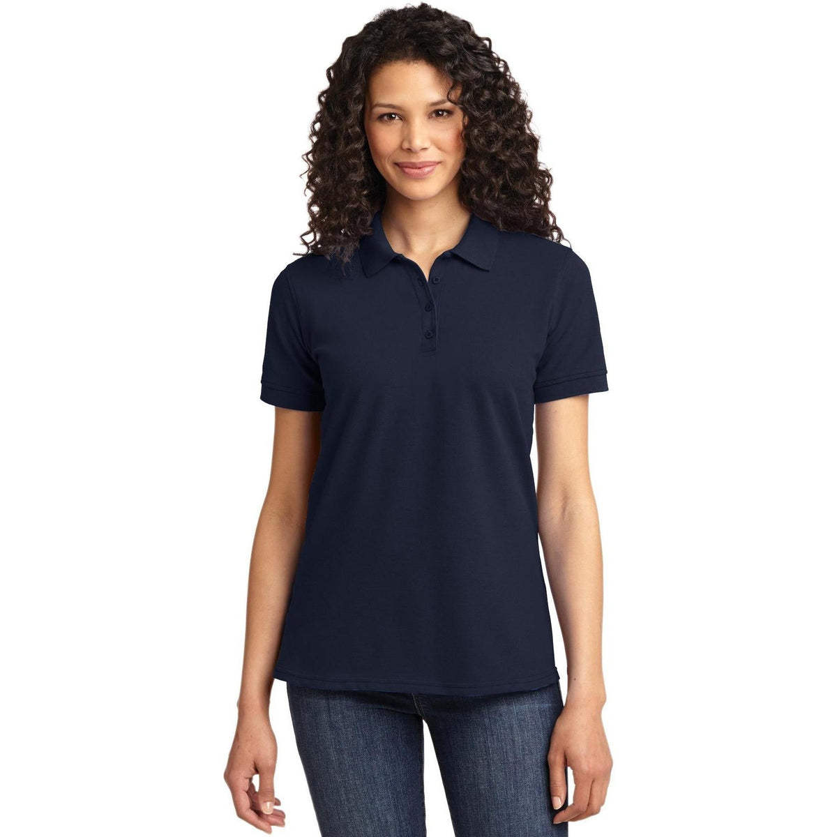 no-logo Port & Co Women's Core Blend Pique Polo-Regular-Port Authority-Thread Logic