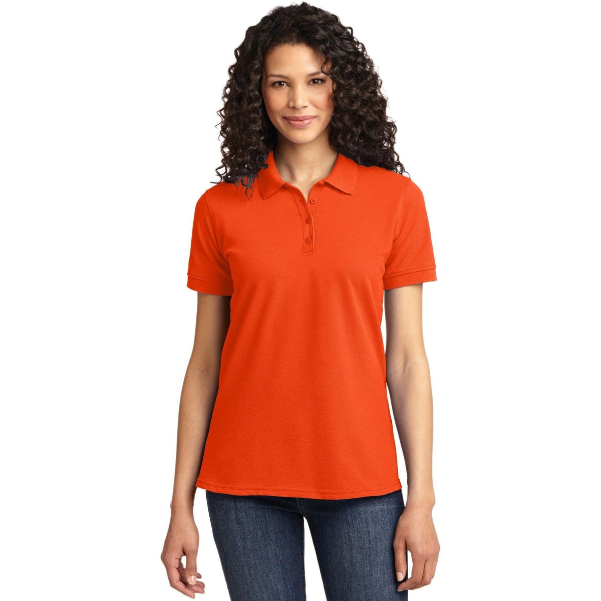 no-logo Port & Co Women's Core Blend Pique Polo-Regular-Port Authority-Thread Logic