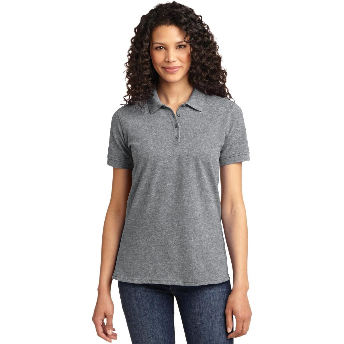 no-logo Port & Co Women's Core Blend Pique Polo-Regular-Port Authority-Thread Logic