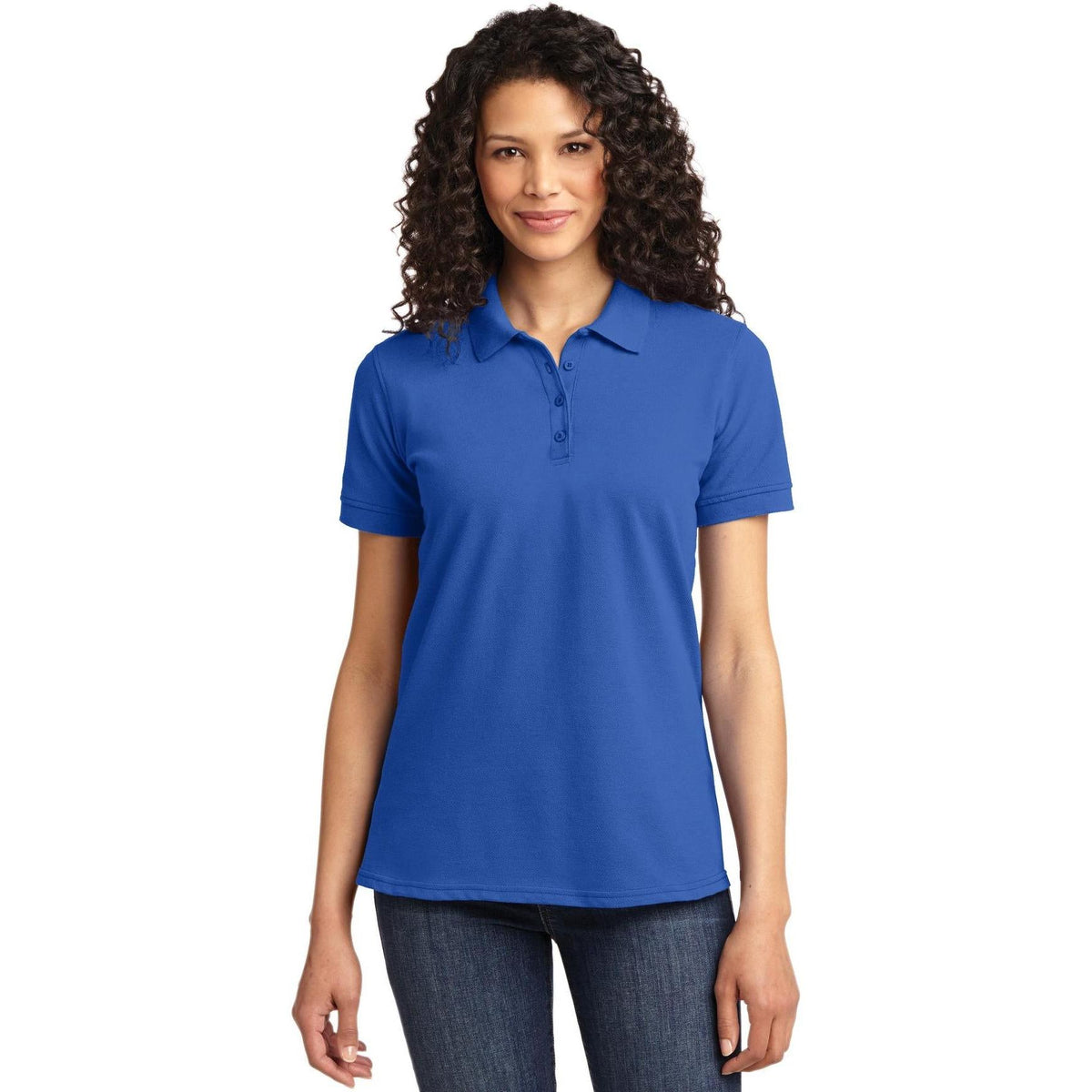 no-logo Port & Co Women's Core Blend Pique Polo-Regular-Port Authority-Thread Logic
