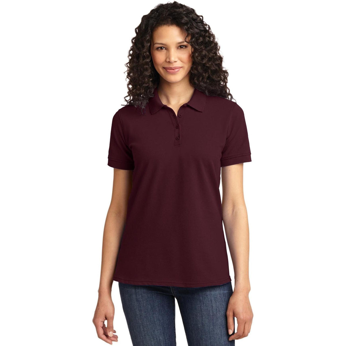 no-logo Port & Co Women's Core Blend Pique Polo-Regular-Port Authority-Thread Logic