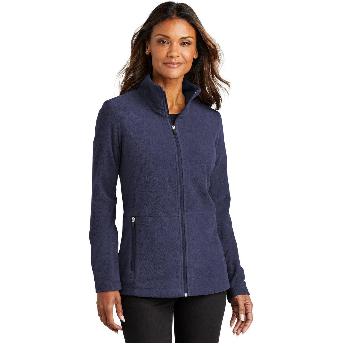 no-logo Port Authority Ladies Accord Microfleece Jacket-Regular-Port Authority-Thread Logic