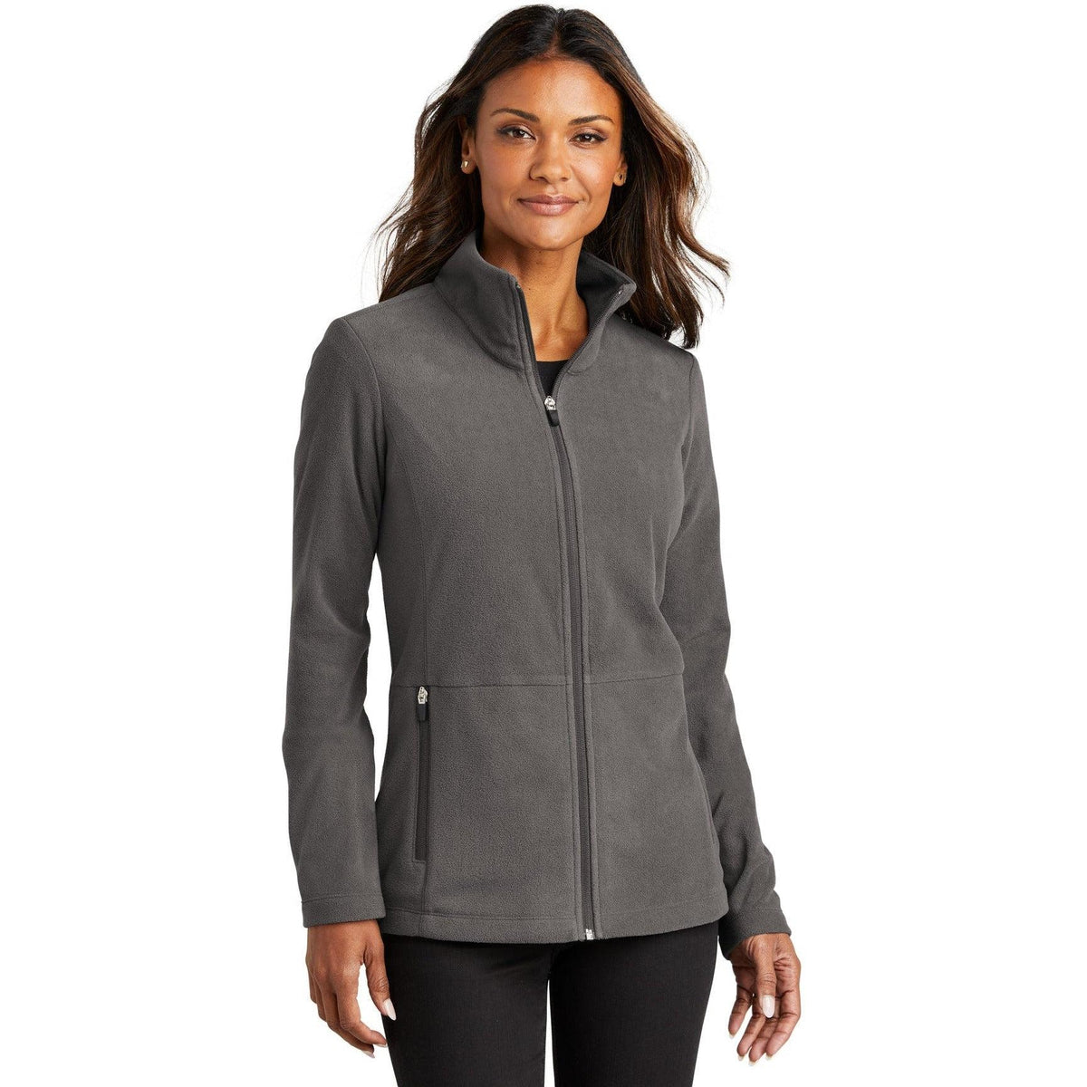 no-logo Port Authority Ladies Accord Microfleece Jacket-Regular-Port Authority-Thread Logic