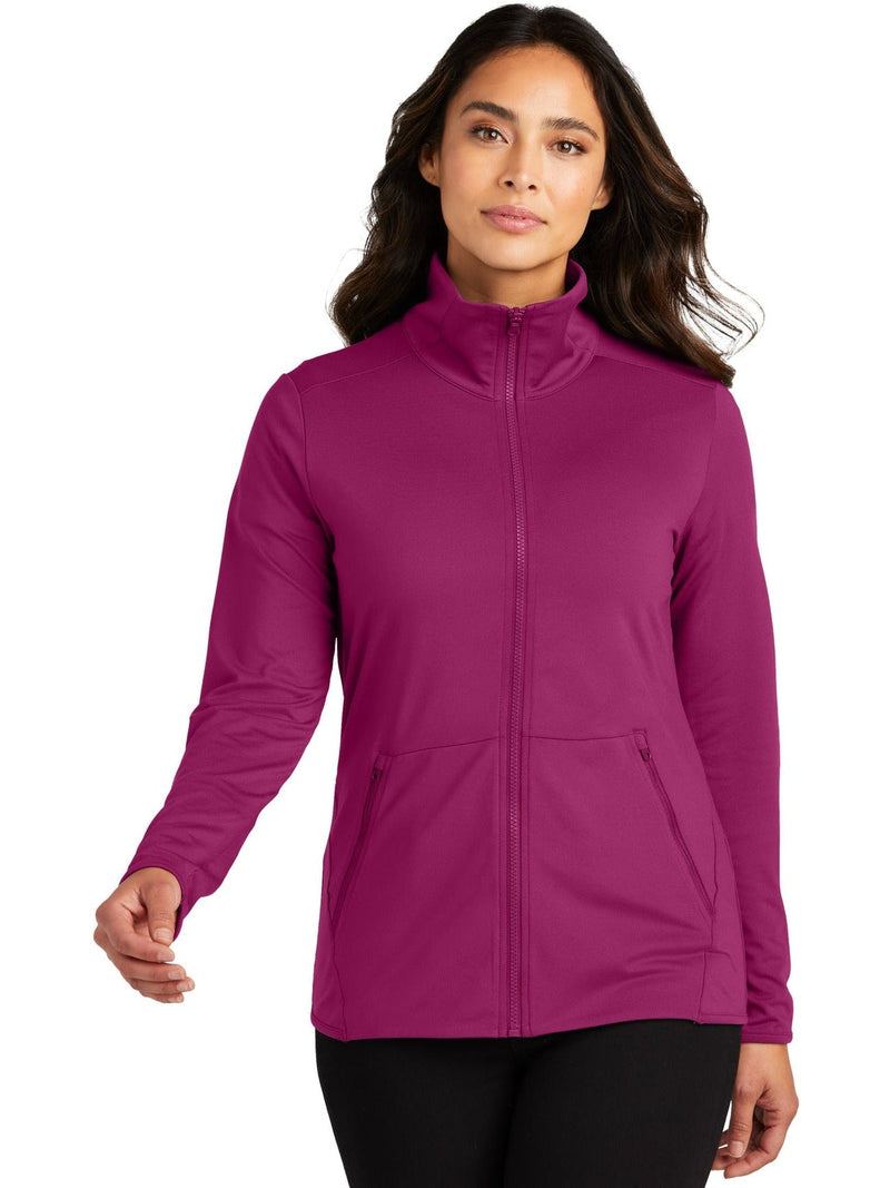 no-logo Port Authority Ladies Accord Stretch Fleece Full-Zip-Regular-Port Authority-Thread Logic