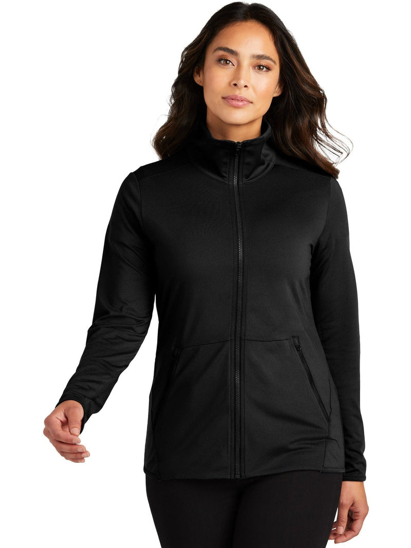 no-logo Port Authority Ladies Accord Stretch Fleece Full-Zip-Regular-Port Authority-Thread Logic