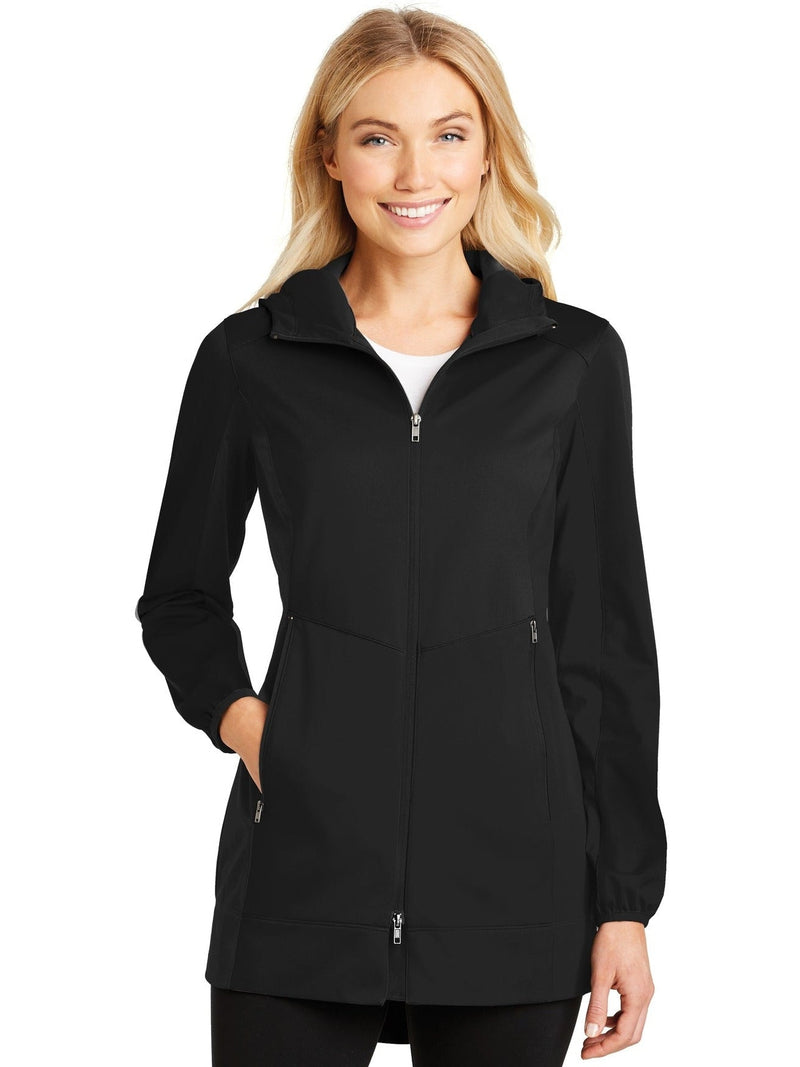 no-logo Port Authority Ladies Active Hooded Soft Shell Jacket-Regular-Port Authority-Thread Logic