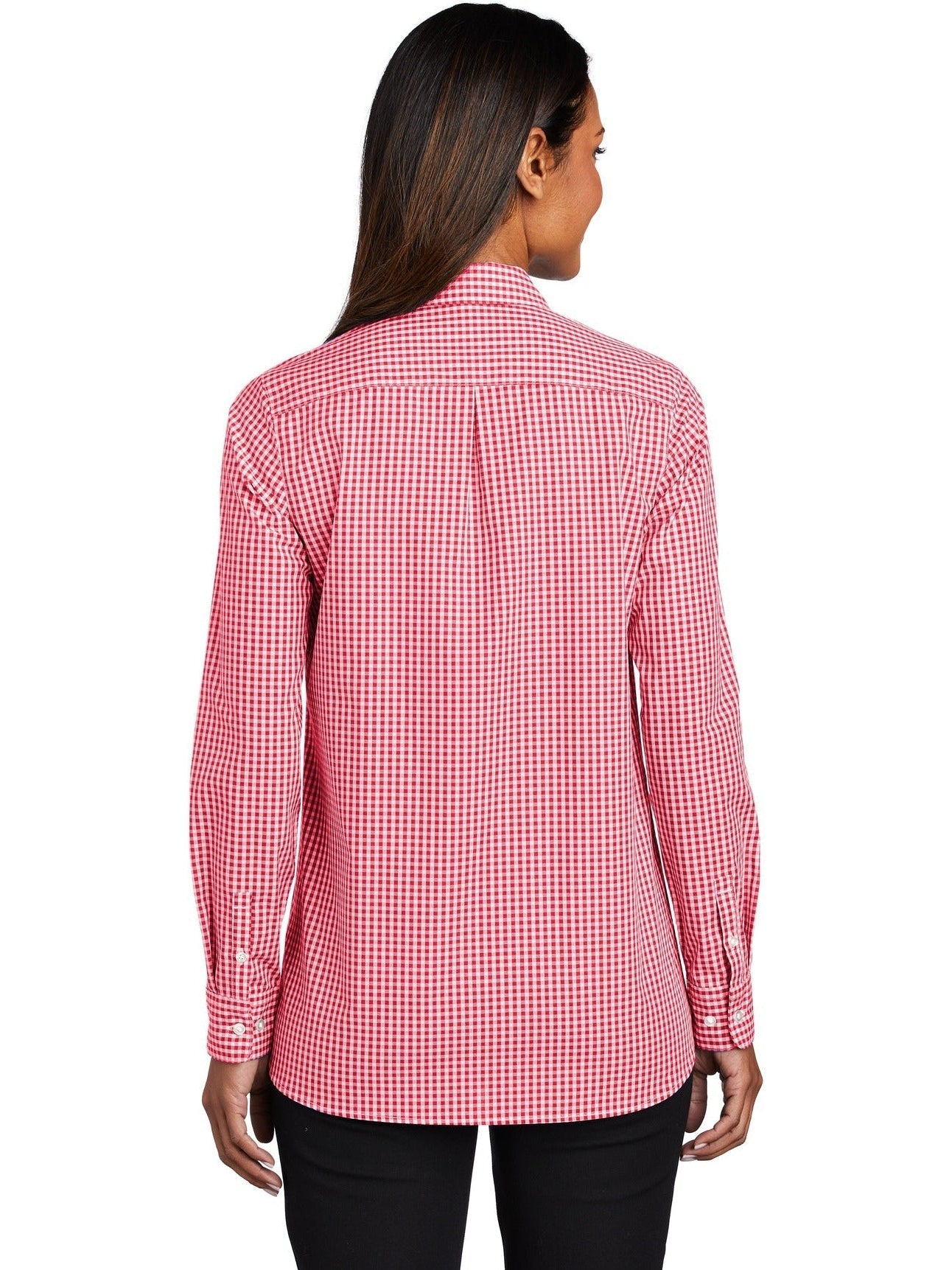 no-logo Port Authority Ladies Broadcloth Gingham Easy Care Shirt-Regular-Port Authority-Thread Logic