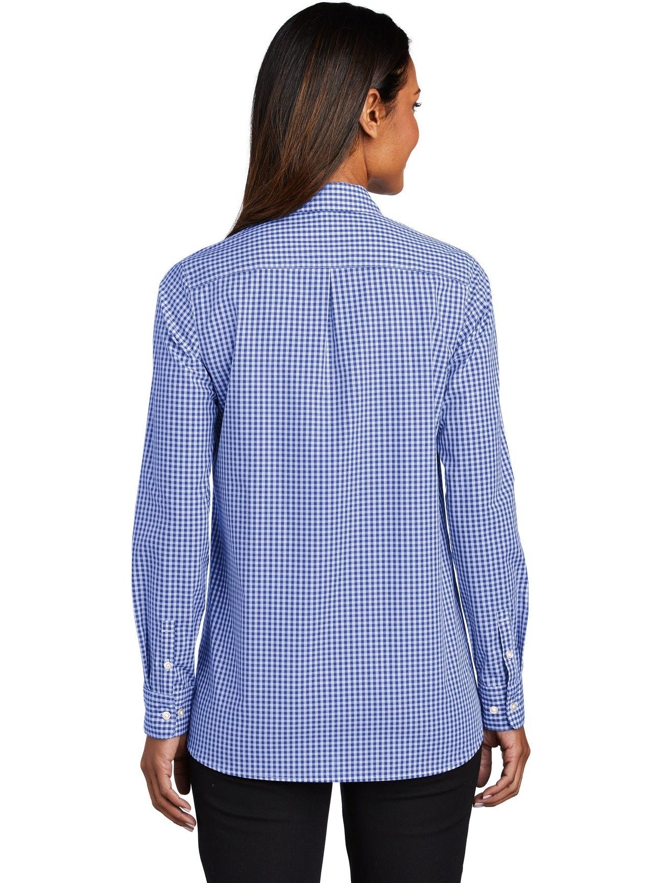 no-logo Port Authority Ladies Broadcloth Gingham Easy Care Shirt-Regular-Port Authority-Thread Logic