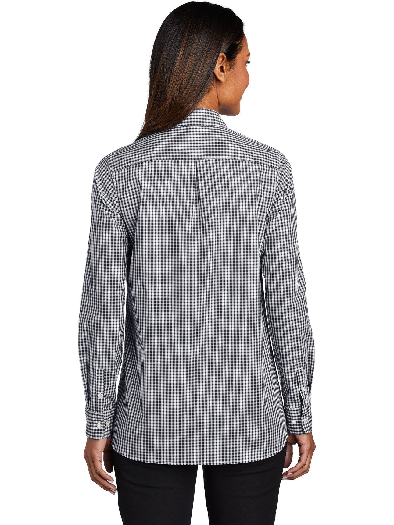 no-logo Port Authority Ladies Broadcloth Gingham Easy Care Shirt-Regular-Port Authority-Thread Logic