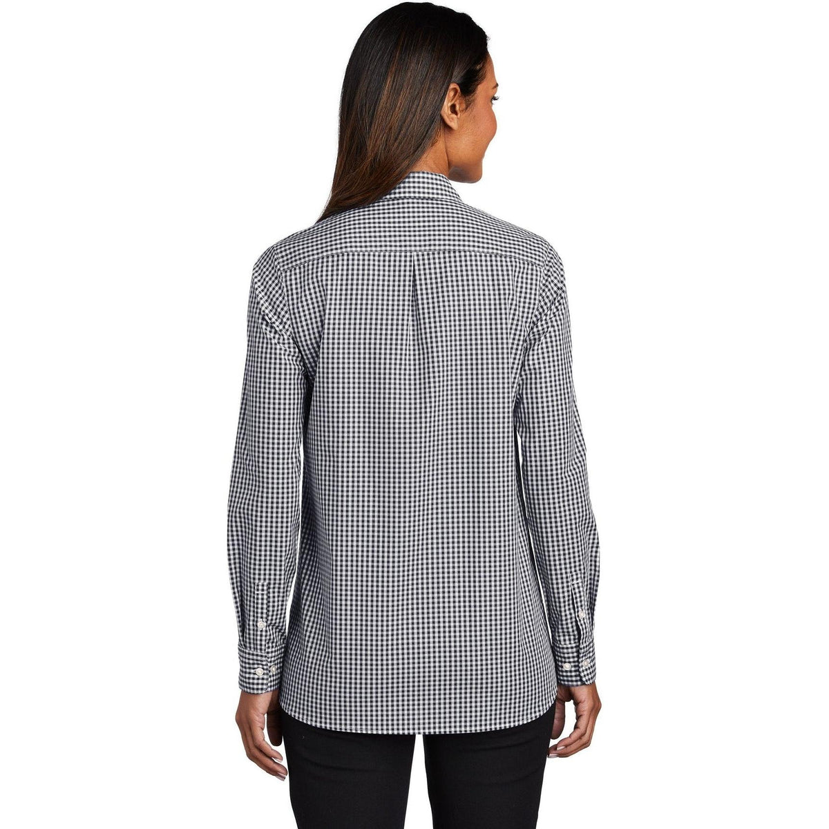 no-logo Port Authority Women's Broadcloth Gingham Easy Care Shirt-Dress Shirts-Port Authority-Thread Logic