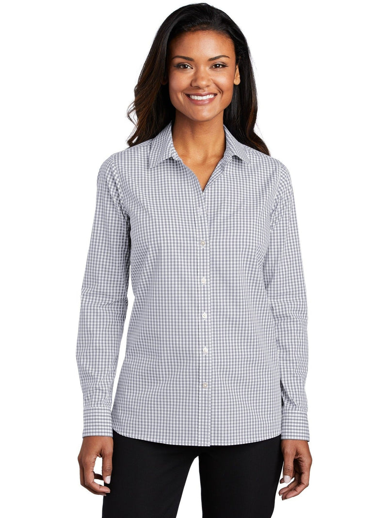 no-logo Port Authority Ladies Broadcloth Gingham Easy Care Shirt-Regular-Port Authority-Thread Logic