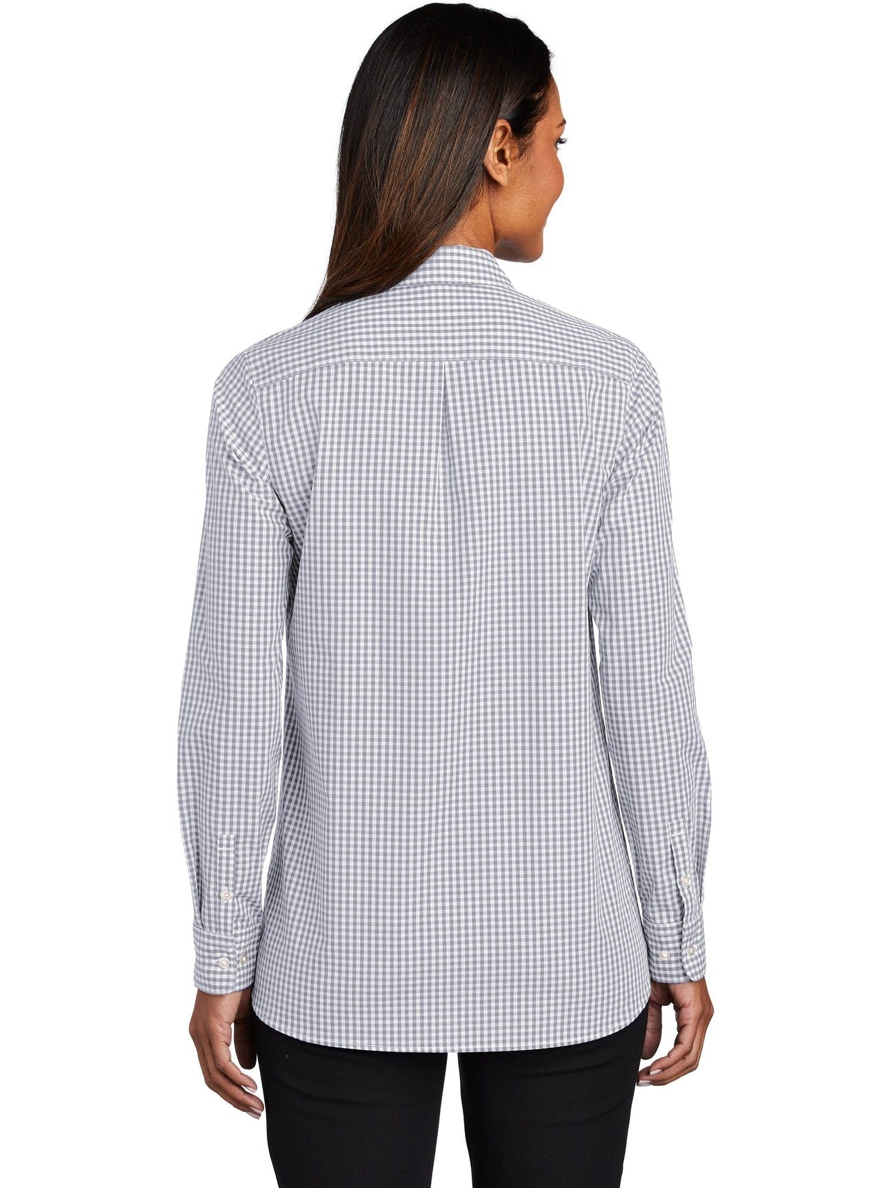 no-logo Port Authority Ladies Broadcloth Gingham Easy Care Shirt-Regular-Port Authority-Thread Logic