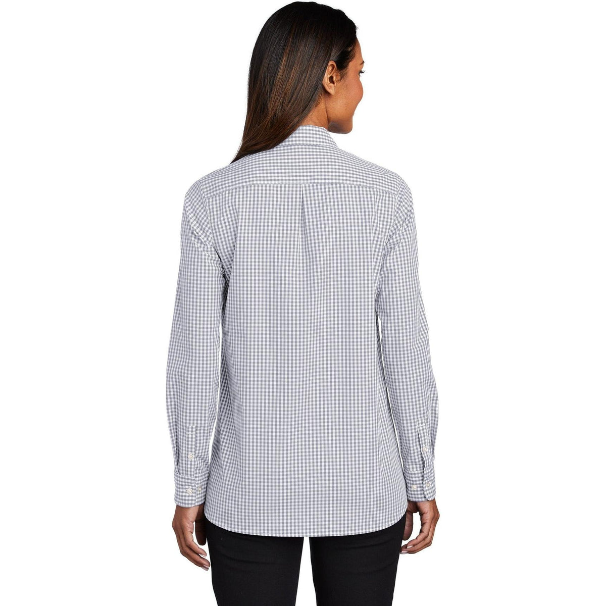 no-logo Port Authority Women's Broadcloth Gingham Easy Care Shirt-Dress Shirts-Port Authority-Thread Logic