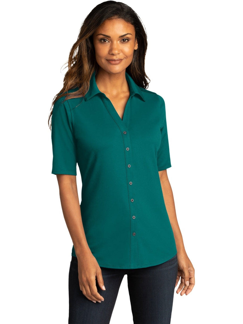 no-logo Port Authority Ladies City Stretch Top-Regular-Port Authority-Thread Logic