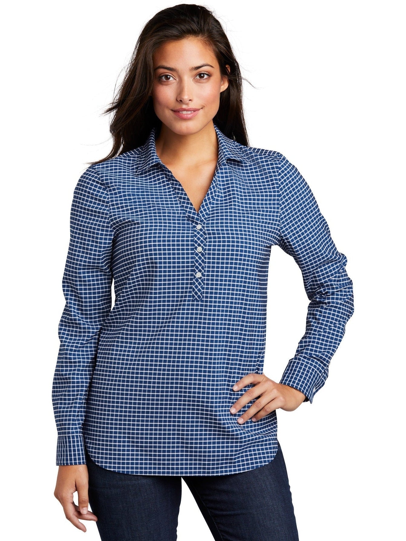 no-logo Port Authority Ladies City Stretch Tunic-Regular-Port Authority-Thread Logic