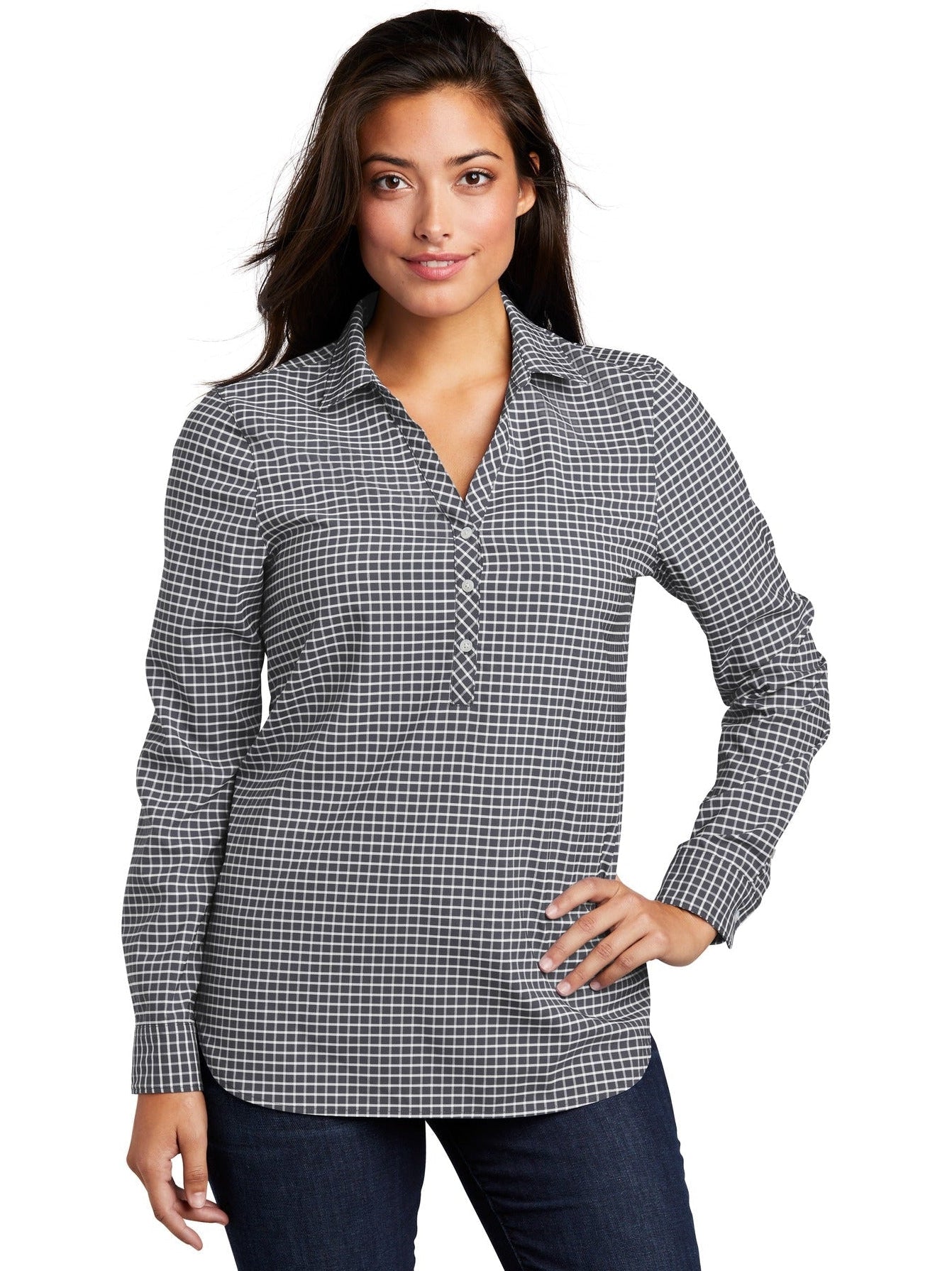 no-logo Port Authority Ladies City Stretch Tunic-Regular-Port Authority-Thread Logic