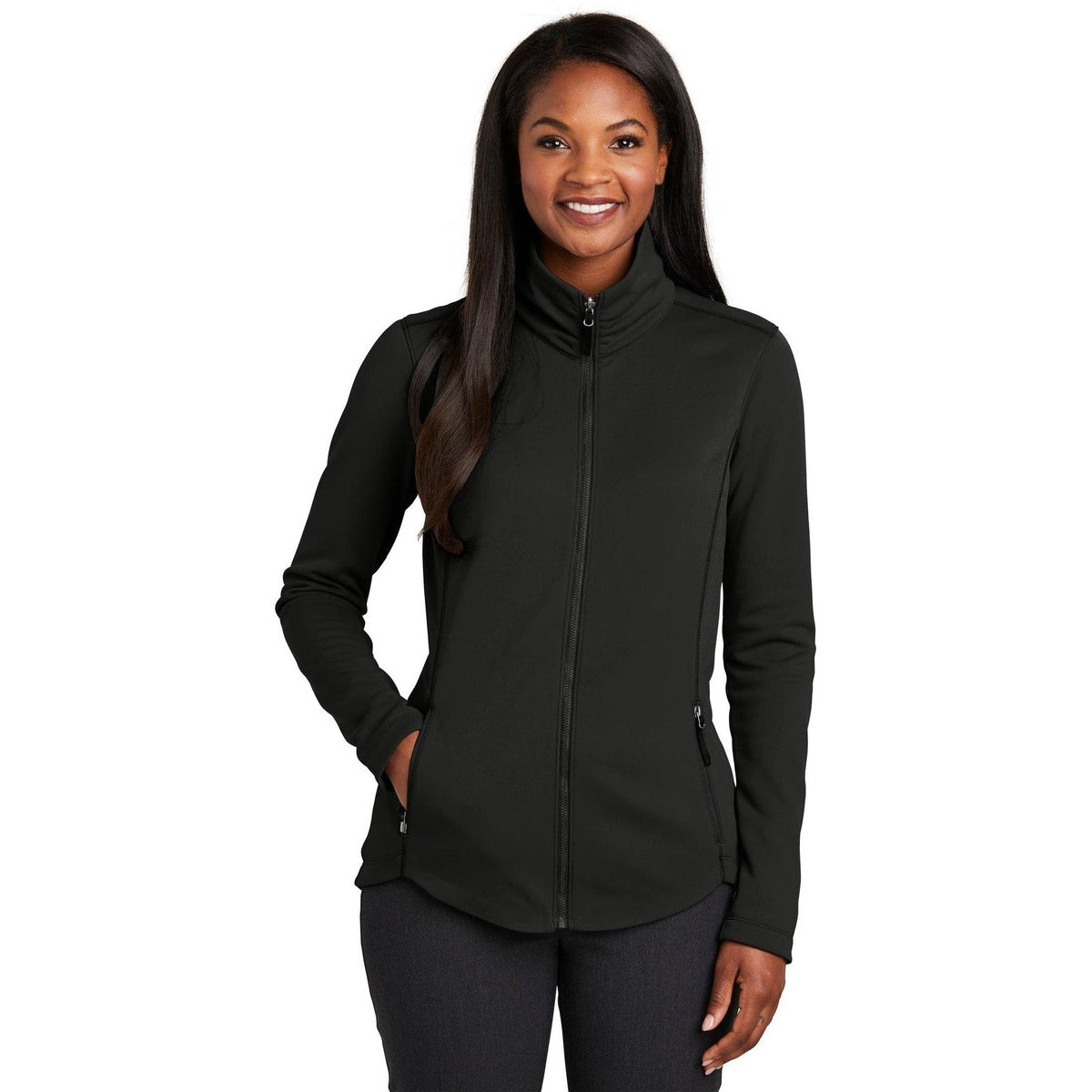 no-logo Port Authority Women's Collective Smooth Fleece Jacket-Regular-Port Authority-Thread Logic