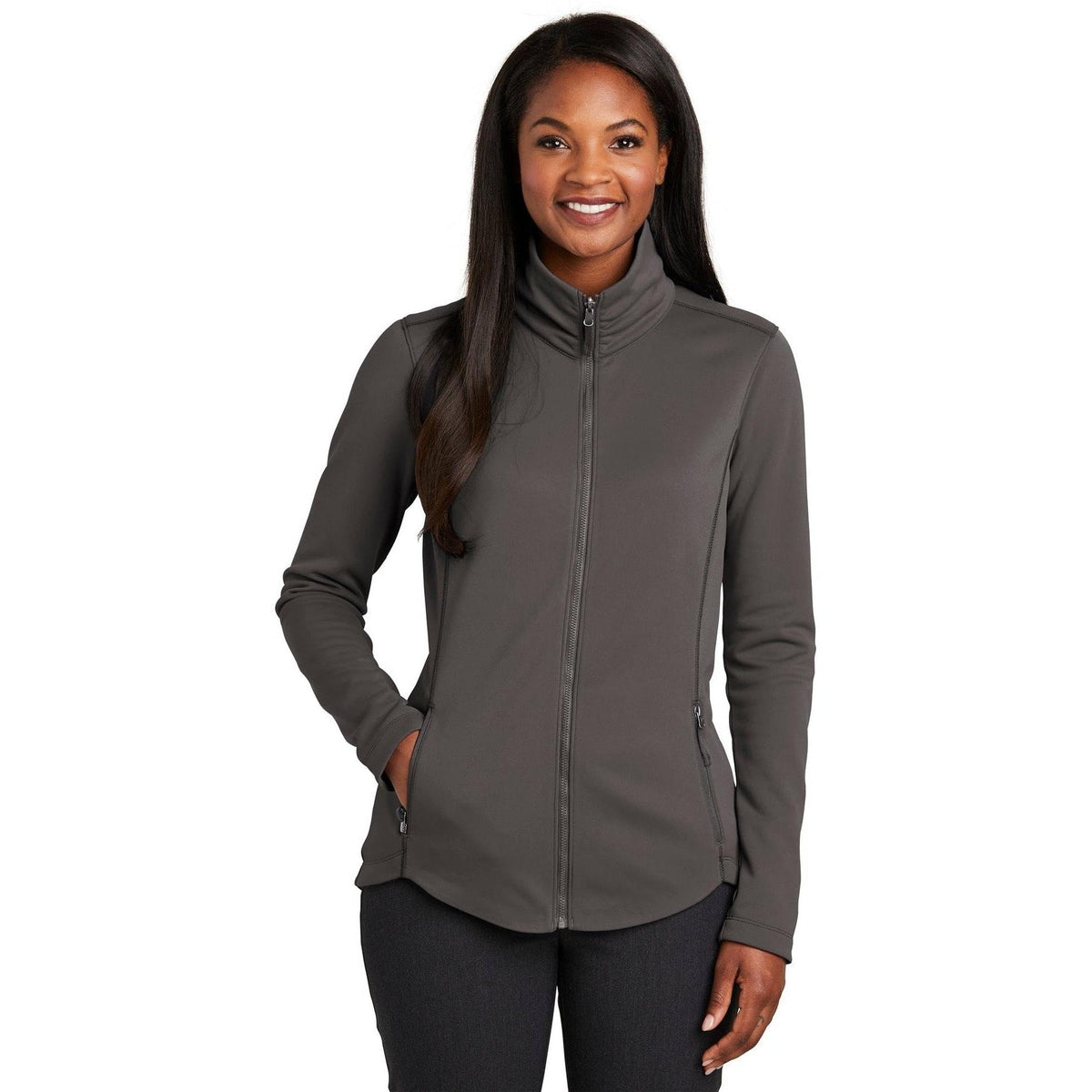 no-logo Port Authority Women's Collective Smooth Fleece Jacket-Regular-Port Authority-Thread Logic