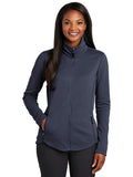 no-logo Port Authority Ladies Collective Smooth Fleece Jacket-Regular-Port Authority-River Blue Navy-XS-Thread Logic