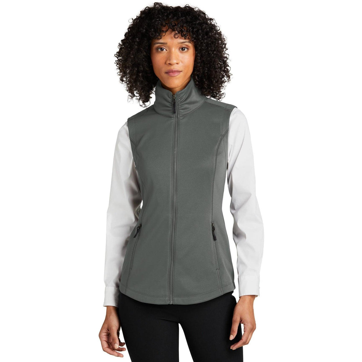 no-logo Port Authority Ladies Collective Smooth Fleece Vest-Regular-Port Authority-Thread Logic