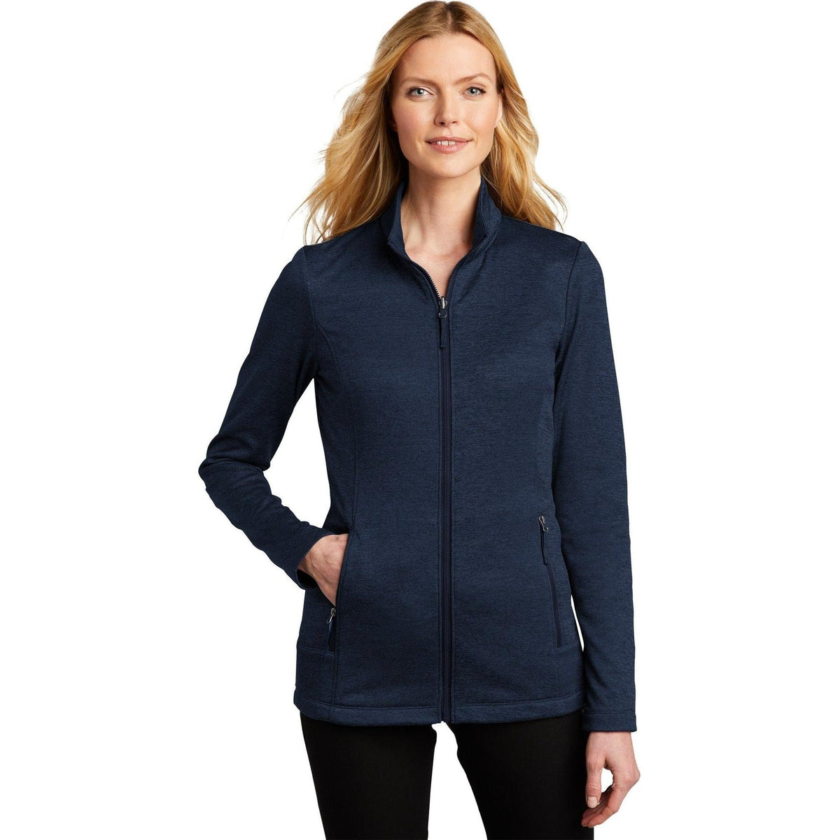 no-logo Port Authority Ladies Collective Striated Fleece Jacket-Regular-Port Authority-Thread Logic