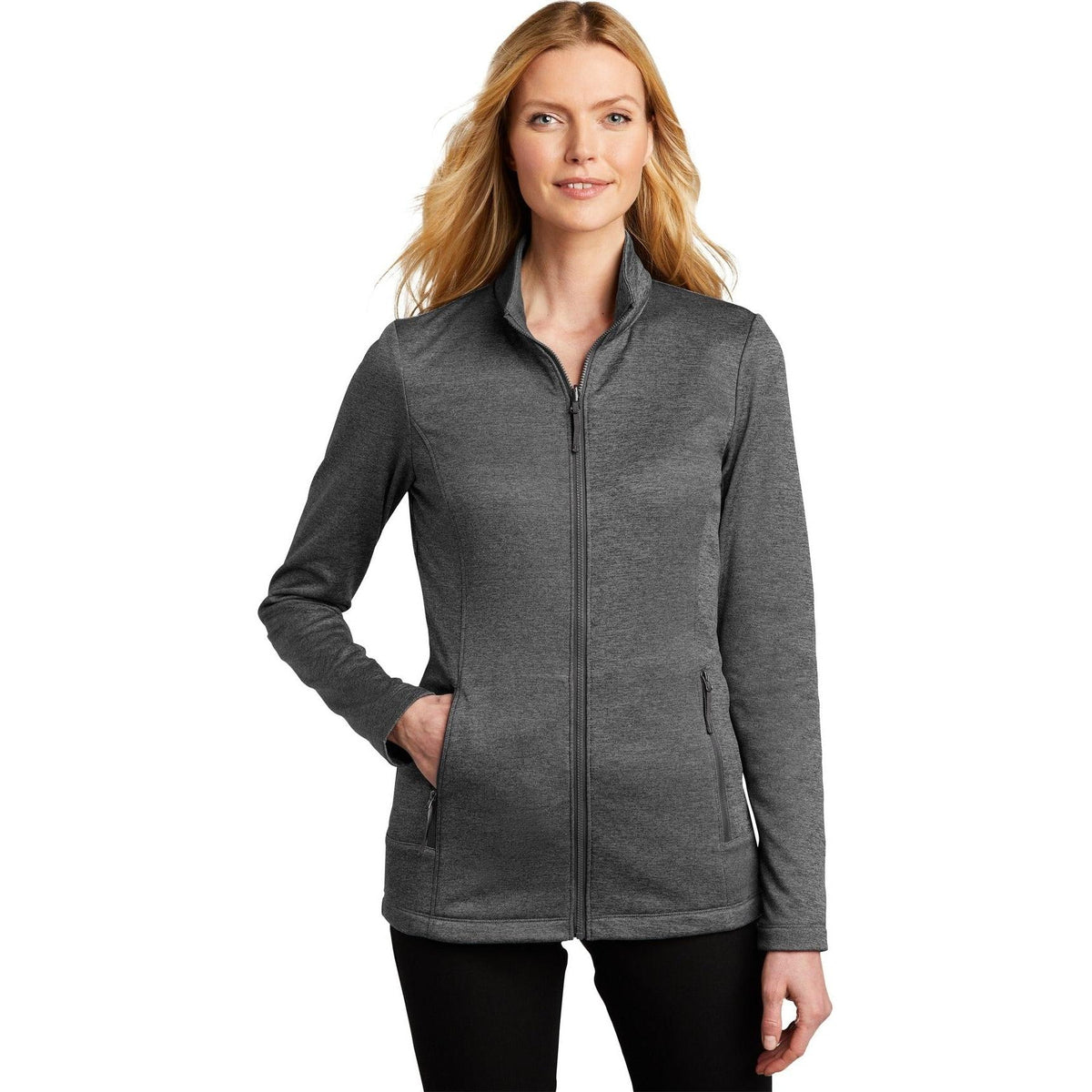 no-logo Port Authority Ladies Collective Striated Fleece Jacket-Regular-Port Authority-Thread Logic