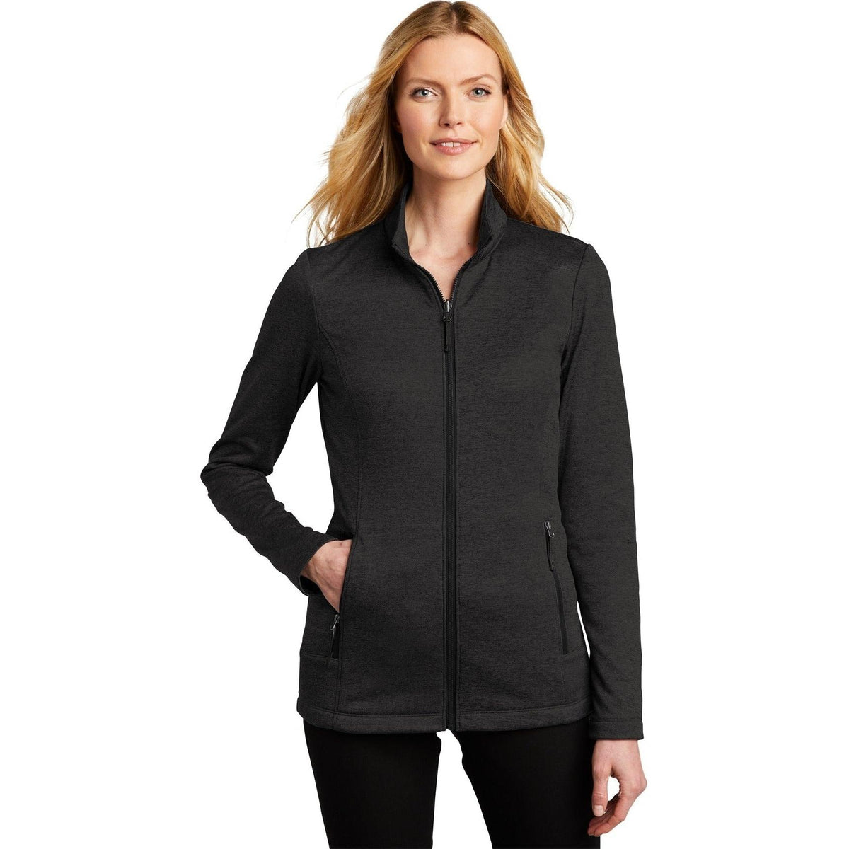 no-logo Port Authority Ladies Collective Striated Fleece Jacket-Regular-Port Authority-Thread Logic