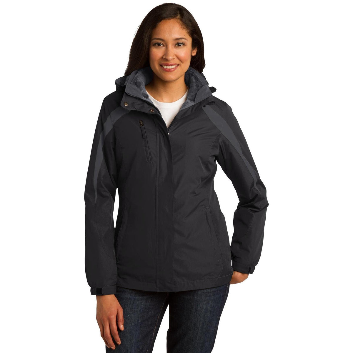 no-logo Port Authority Women's Colorblock 3-in-1 Jacket-Regular-Port Authority-Thread Logic