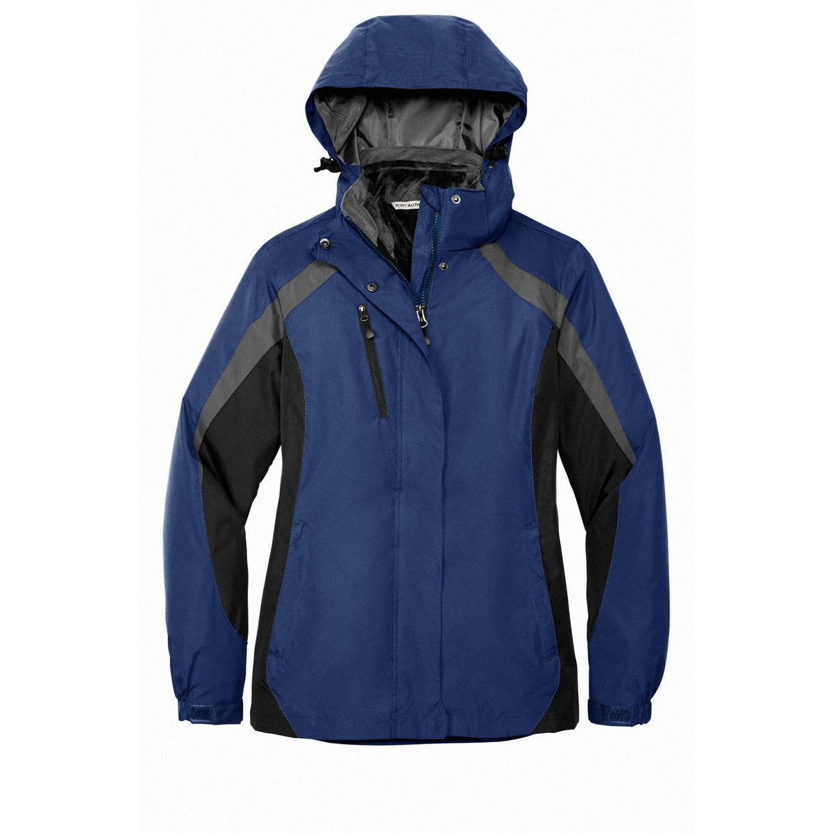 no-logo Port Authority Women's Colorblock 3-in-1 Jacket-Regular-Port Authority-Admiral Blue/Black/Magnet-XS-Thread Logic