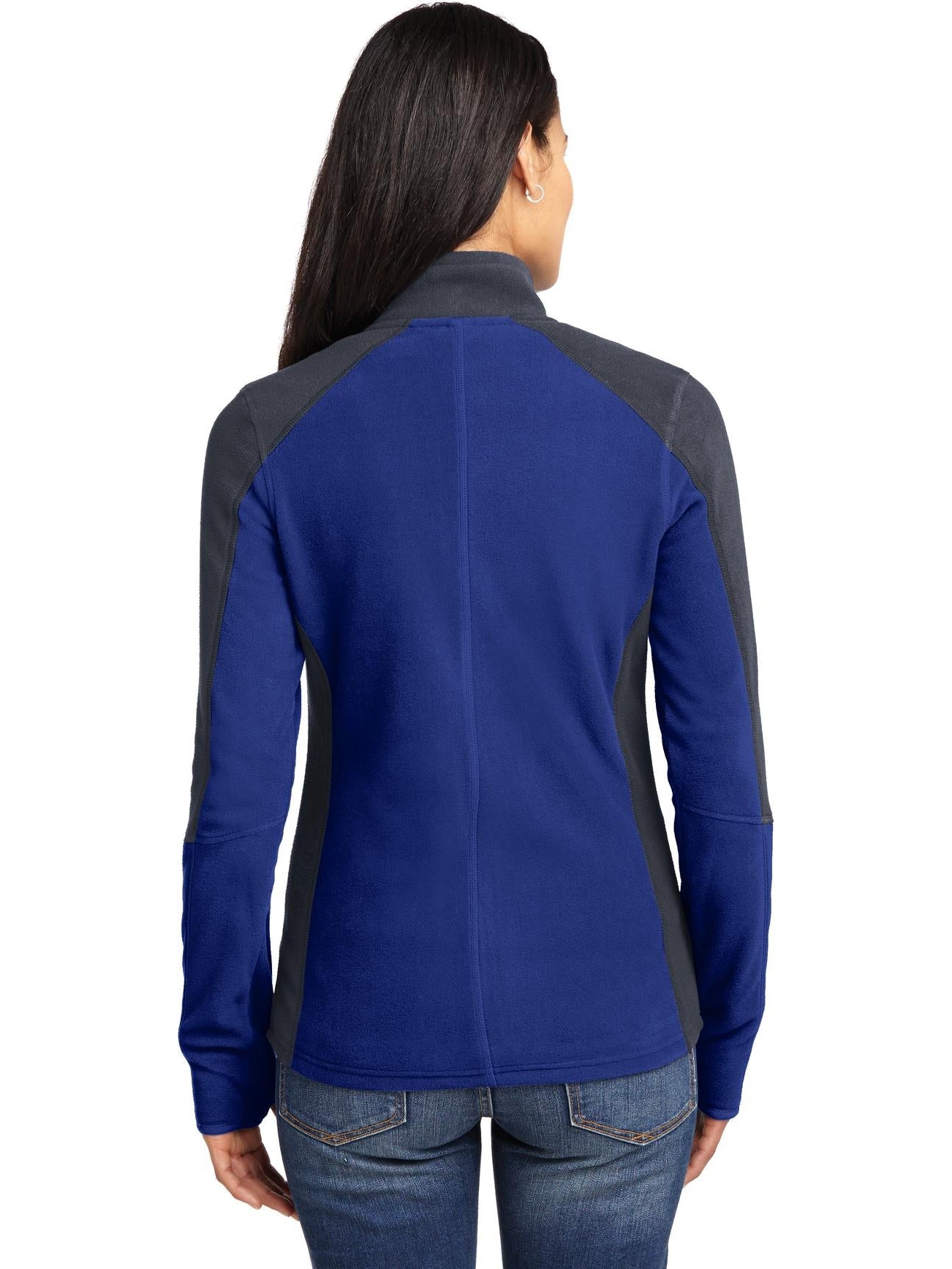 no-logo Port Authority Ladies Colorblock Microfleece Jacket-Regular-Port Authority-Thread Logic