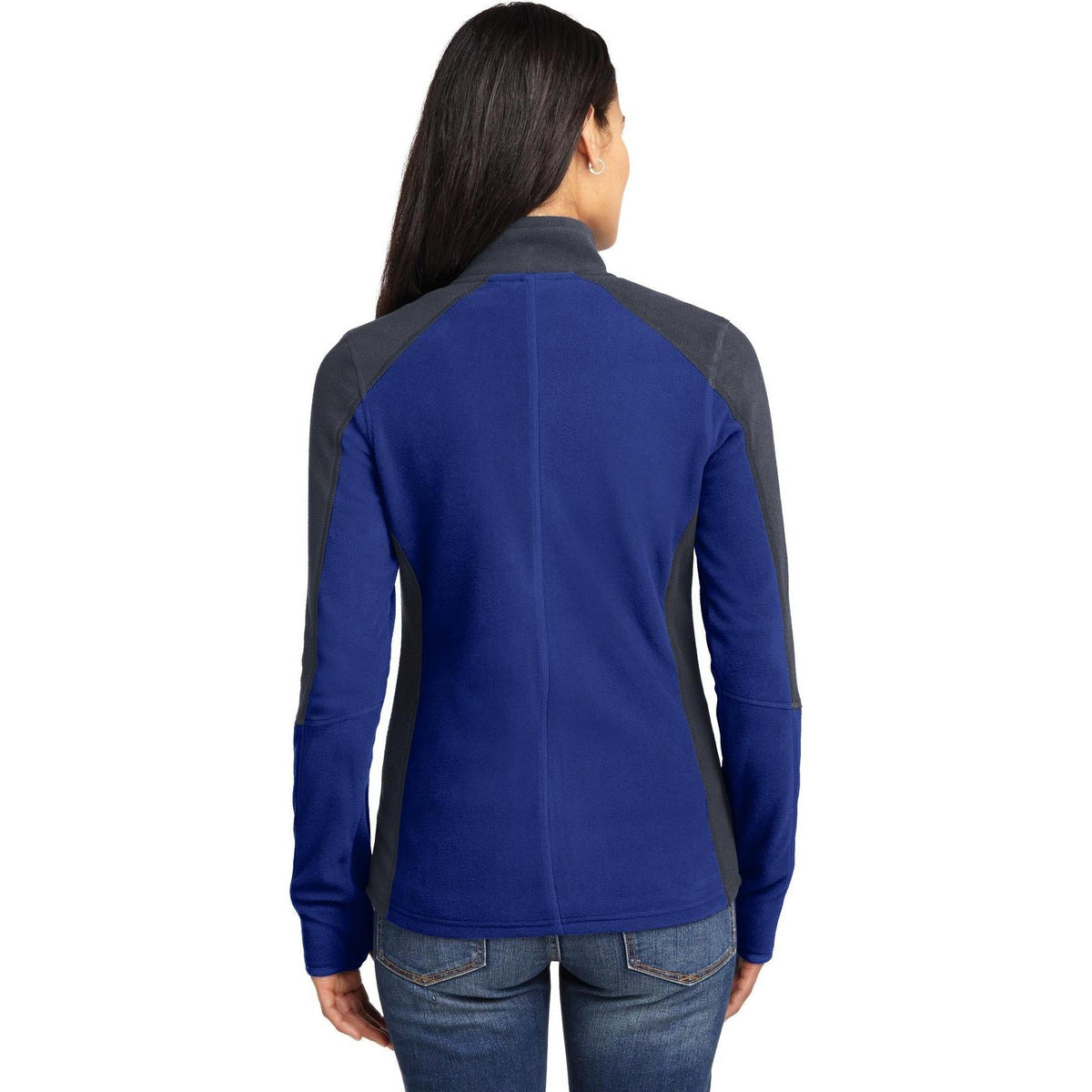 no-logo Port Authority Ladies Colorblock Microfleece Jacket-Regular-Port Authority-Thread Logic