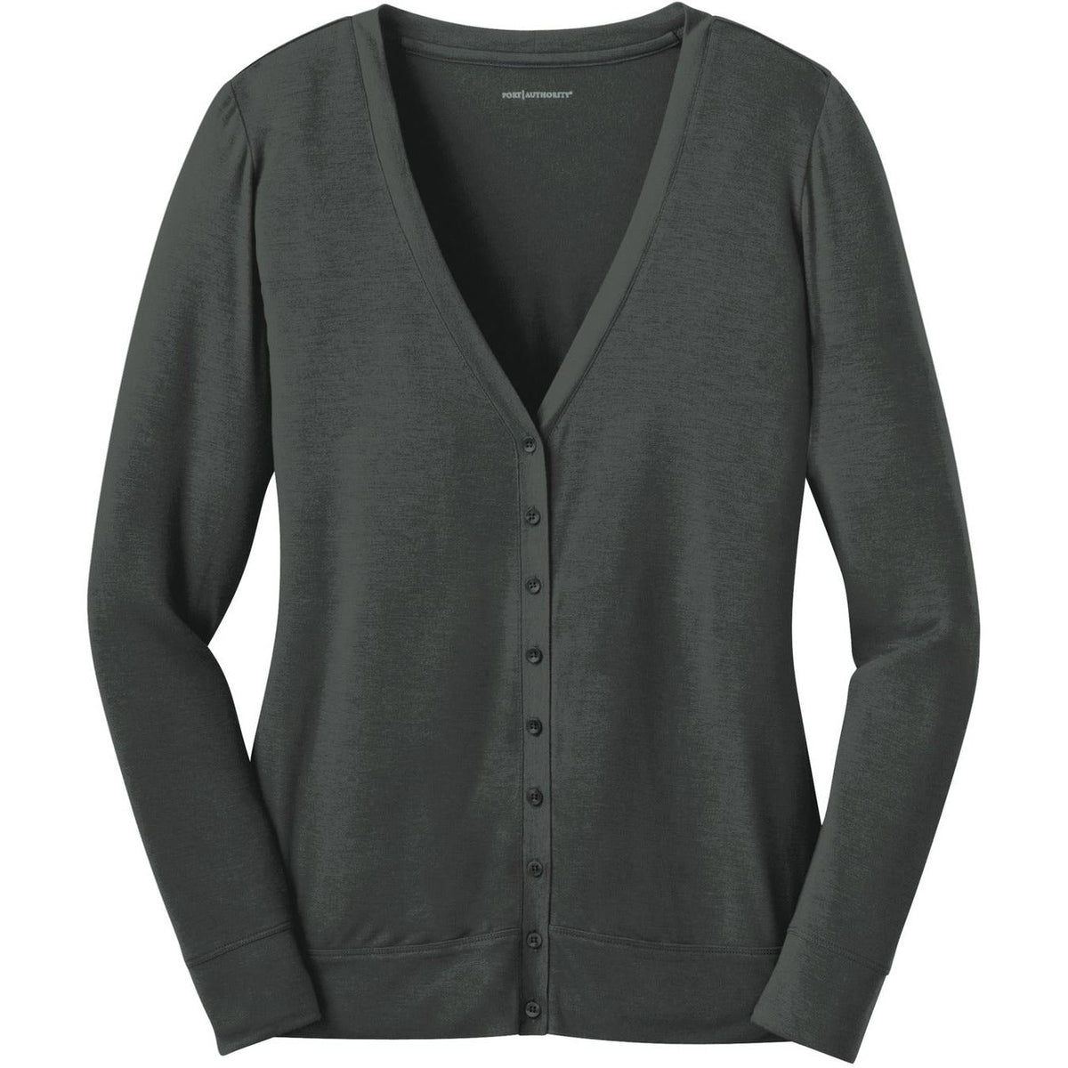no-logo Port Authority Women's Concept Cardigan-Sweaters-Port Authority-Grey Smoke-XS-Thread Logic