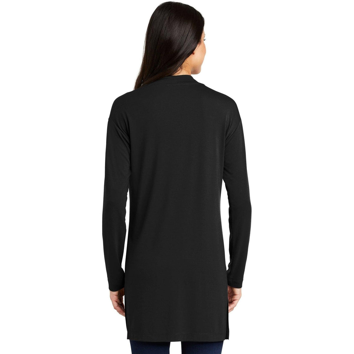 no-logo Port Authority Ladies Concept Long Pocket Cardigan-Regular-Port Authority-Thread Logic