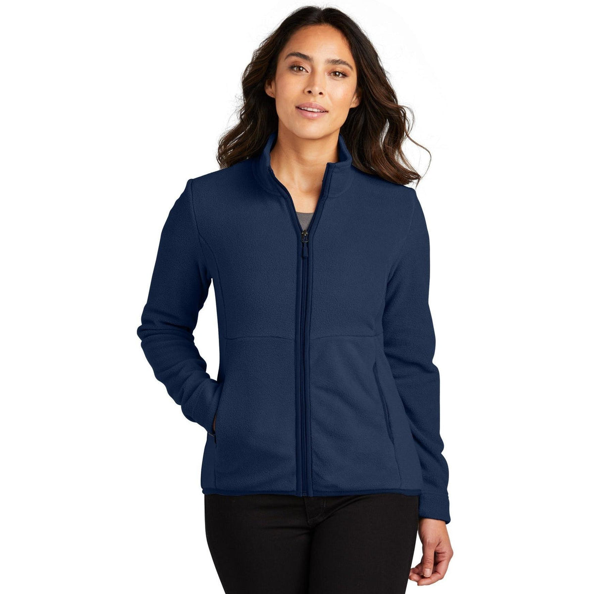 no-logo Port Authority Ladies Connection Fleece Jacket-Regular-Port Authority-Thread Logic