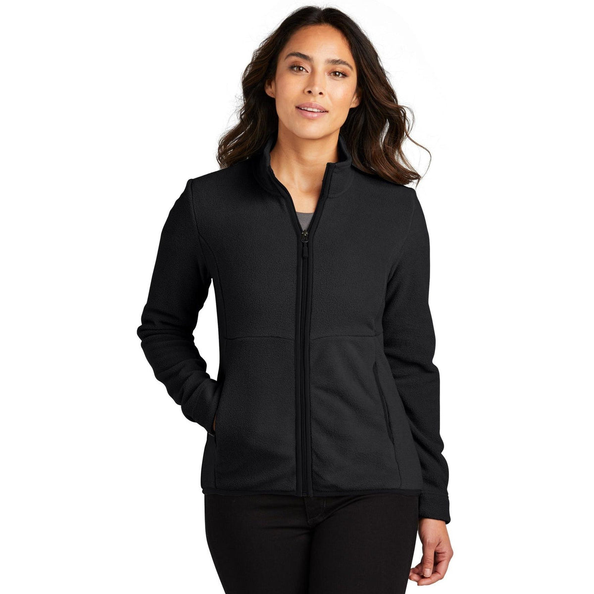 no-logo Port Authority Ladies Connection Fleece Jacket-Regular-Port Authority-Thread Logic