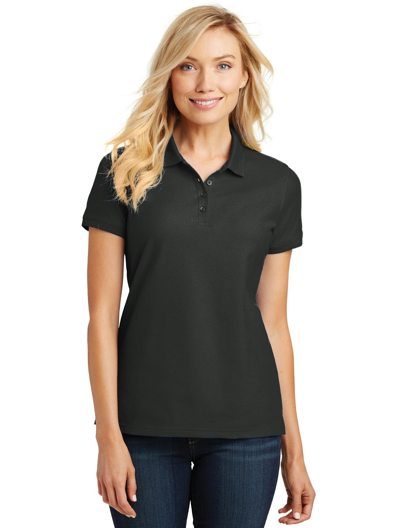 no-logo Port Authority Ladies Core Classic Pique Polo-Regular-Port Authority-Thread Logic